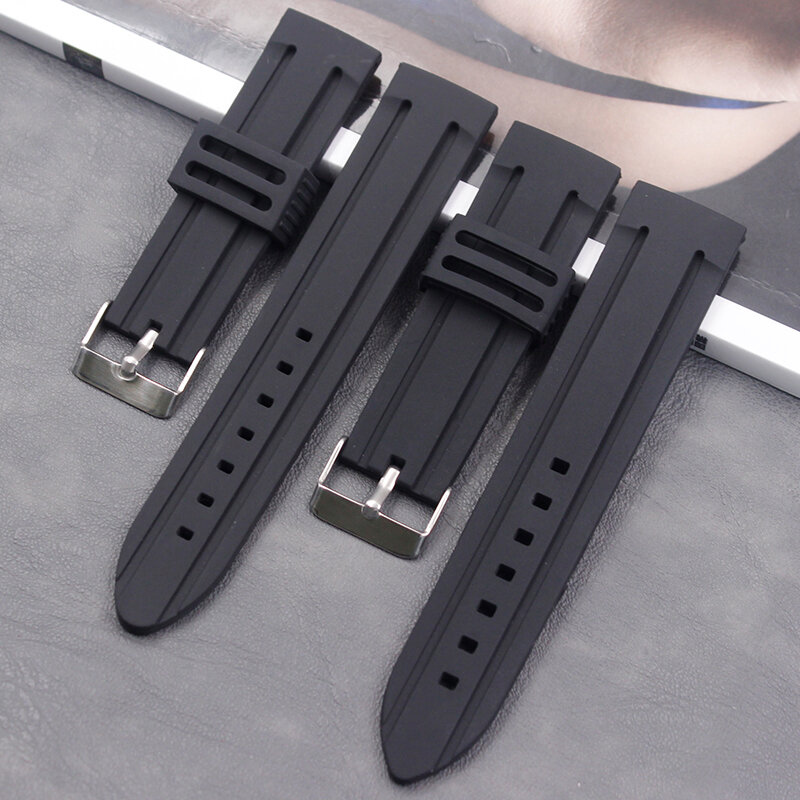 Bracelet en Silicone noir de haute qualité, accessoire de sport en caoutchouc de silicone étanche pour hommes et femmes