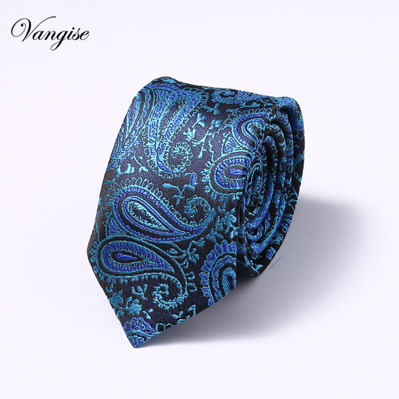 Paisley Red  Tie Fashion Silk Jacquard Woven Ties for Men Wedding And Birthday Neck Ties 7.5 cm Mens Christmas Party Necktie