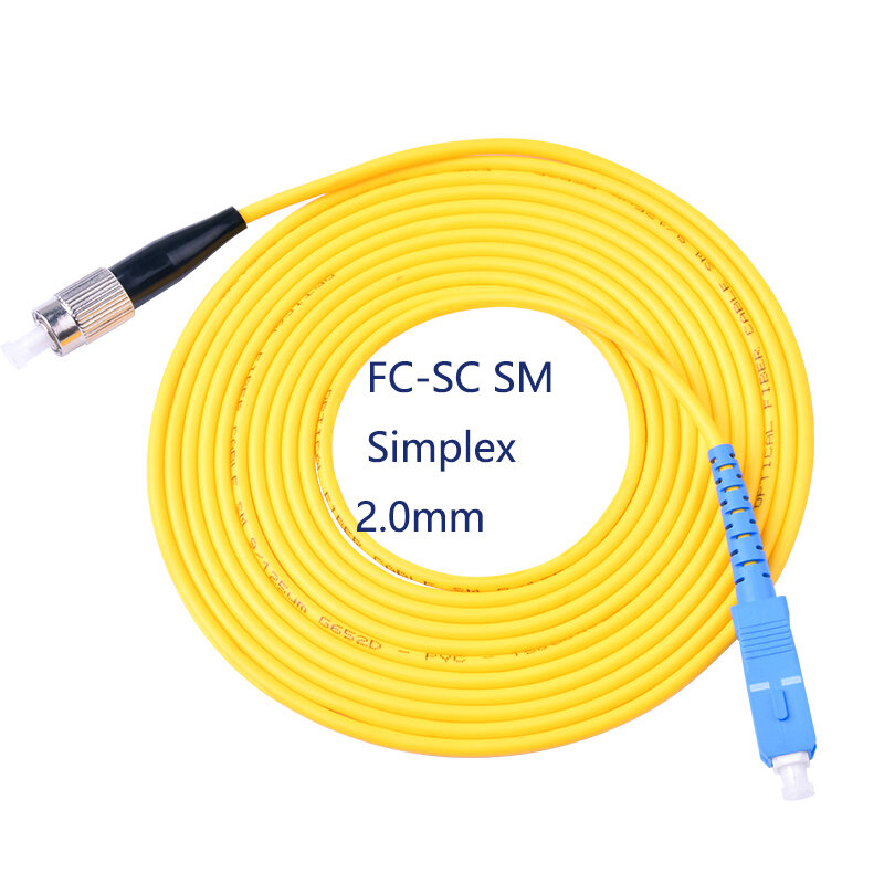 10Pcs/Pack FC/UPC-SC/UPC Singlemode SM Simplex Fiber Optical Jumper Fiber Optic Patch Cord 1m/3m/5m/10m/30m/50m