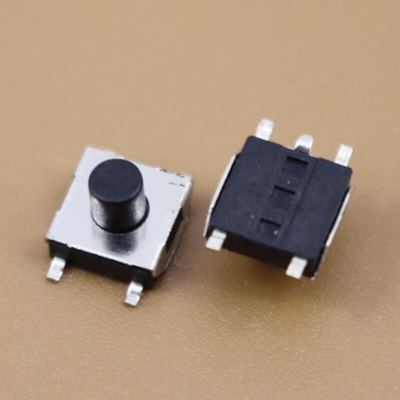 Yuxi 1 pç interruptor com botão de pressão 6*6*5 interruptor tático tático 6x6x5 smd smt alta é 5mm