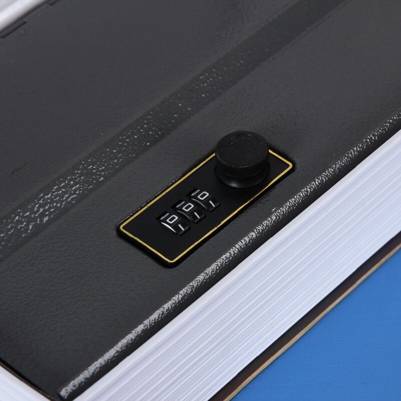 Tamanho L 10/Color Combination Lock Escondida Caixa Chave de Bloqueio de Segurança Bloqueio Strongbox Livro Simulação de Aço Nova Moda 265 * 200*65mm