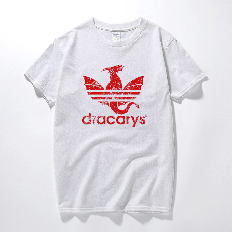 YUAYXEA Dracarys sportowe Unisex dorosłych koszulka harajuku styl Vintage T shirt koszulki hombre Tshirt mężczyźni odzież