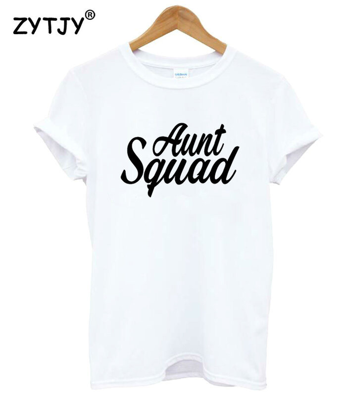 Camiseta con estampado de letras de la tía SQUAD para mujer, camiseta divertida de algodón para mujer, camiseta Hipster Tumblr, HH-200 de envío directo