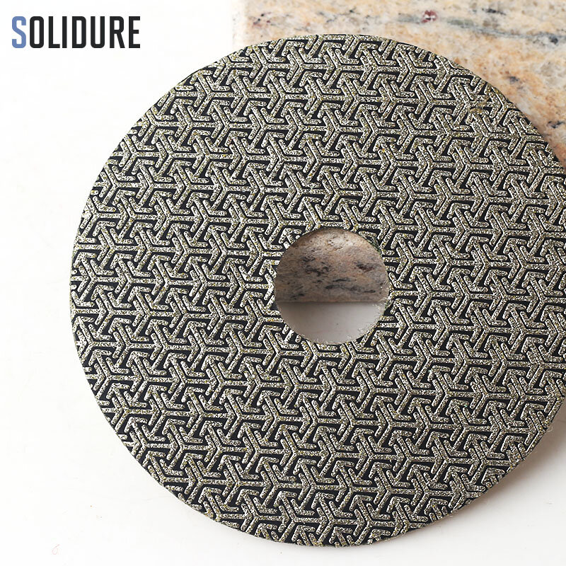 5 cali 125mm galwanicznie diamentowy Pad polerski szybkie usuwanie płytki szklane beton kamień dysk szlifierski do polerowania metalu