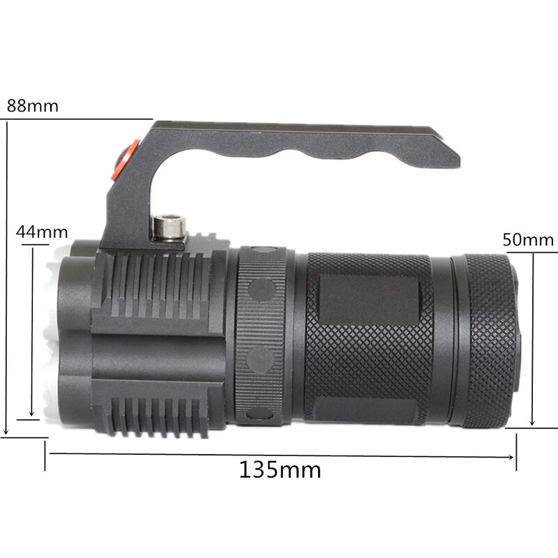 Taktische XM-L2 Taschenlampe 4x L2 LED 4500LM 4 Modi Licht Taschenlampe Lampe für Outdoor angeln jagd + 4x 18650 Batterie + ladegerät