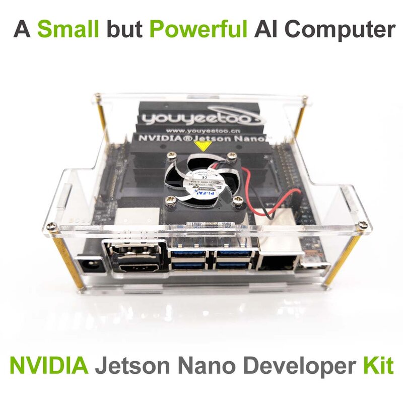 Набор разработчика NVIDIA Jetson Nano A02 для интеллектуального глубокого обучения, ии вычислений, поддержка PyTorch, TensorFlow & Cafe