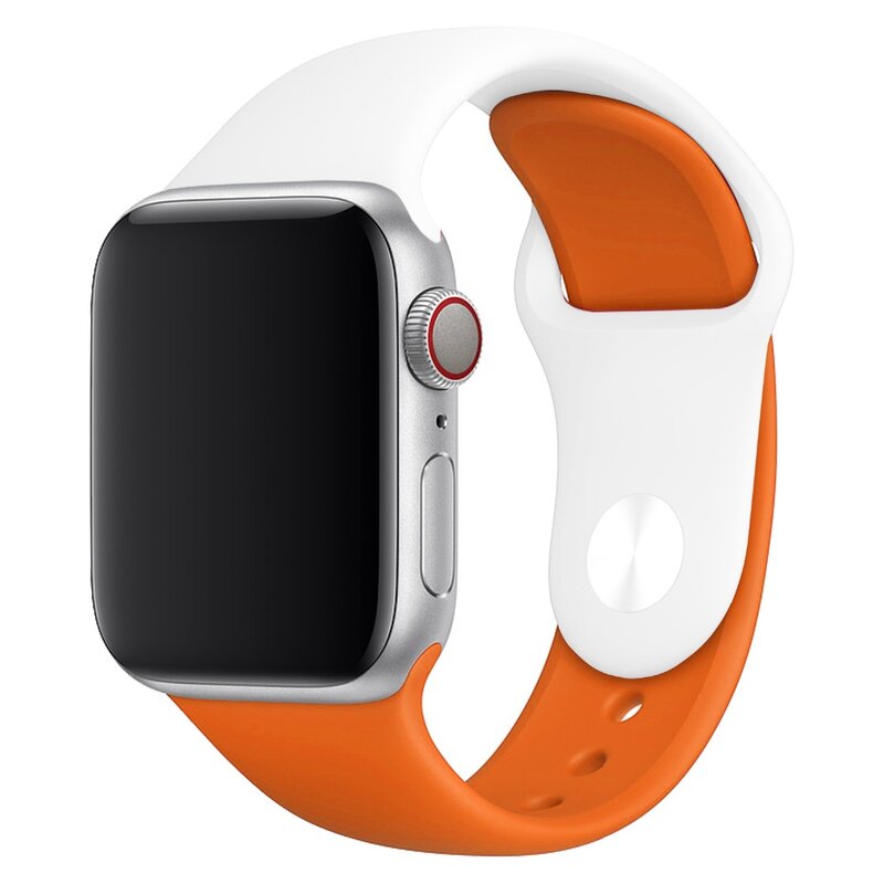 Correa de silicona suave colorida para Apple Watch serie 4/3/2/1 correa de reloj de dos tonos 38 40 MM para iWatch edición banda 42 44 MM