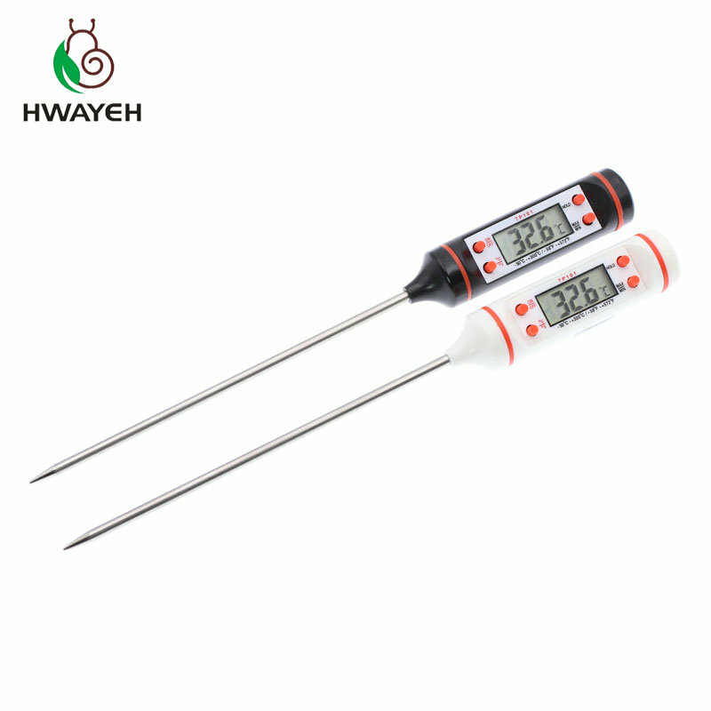 Digital Probe Meat Thermometer Kitchen Cooking BBQ Food Thermometer Cooking Stainless Steel Foldable Probe Meat Turkey