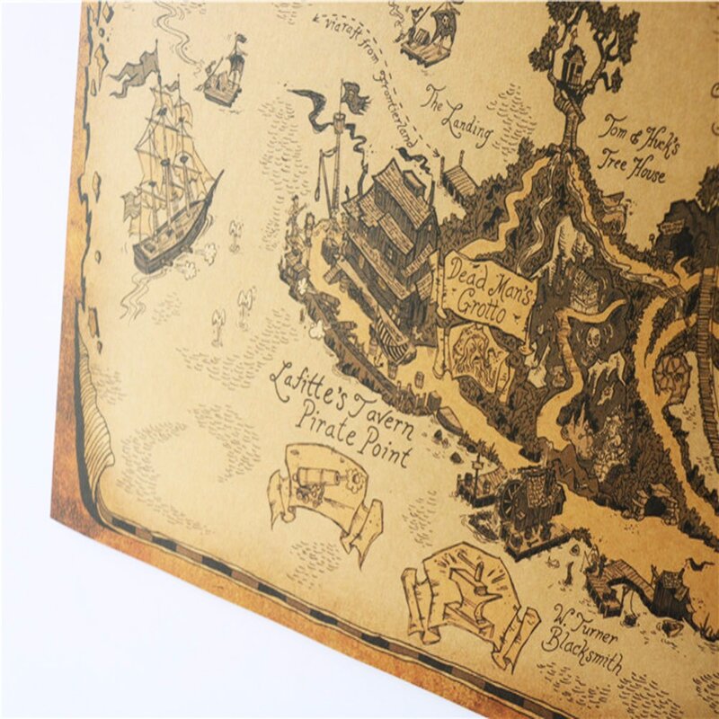 1 шт. классическая Карта из крафт-бумаги «пират»-Lair для школы и офиса