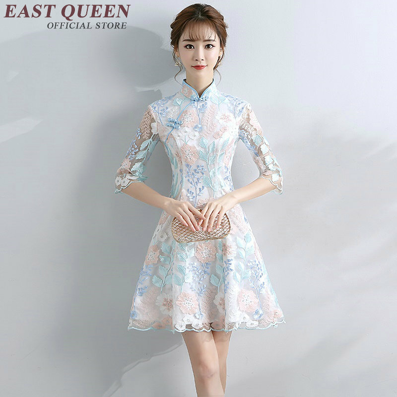 Cheongsam Qipao Cina Orienal Gaun Wanita Pakaian Tradisional Cina untuk Wanita Qi Pao Seksi Gaun Cina NN0944