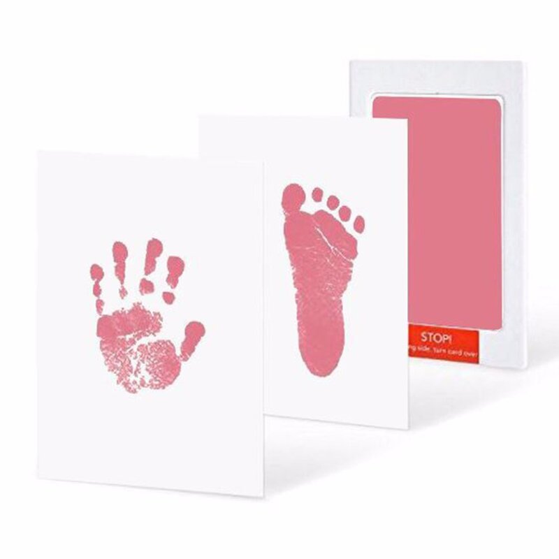 Baby CareทารกปลอดสารพิษHandprintรอยเท้าพิมพ์ชุดเด็กของที่ระลึกหล่อทารกแรกเกิดFootprint PadทารกClay Toyของขวัญ