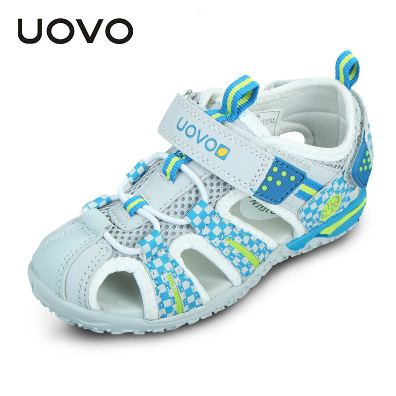 UOVO 2024 New Arrival Children Fashion Kids Shoes For Boys Girls Hook-And-Loop Cut-Outs Summer Beach Sandals Size #26-36