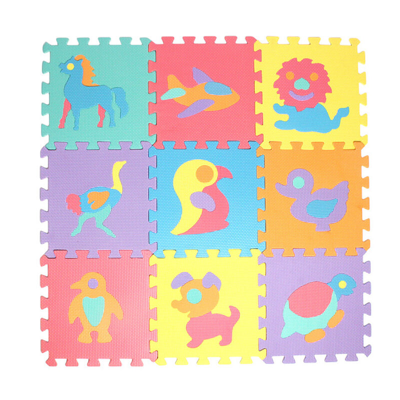 10 개/대 30*30cm EVA 거품 아기 놀이 매트 동물 편지 깔개 실내 부드러운 활동 퍼즐 크롤링 매트 어린이 게임
