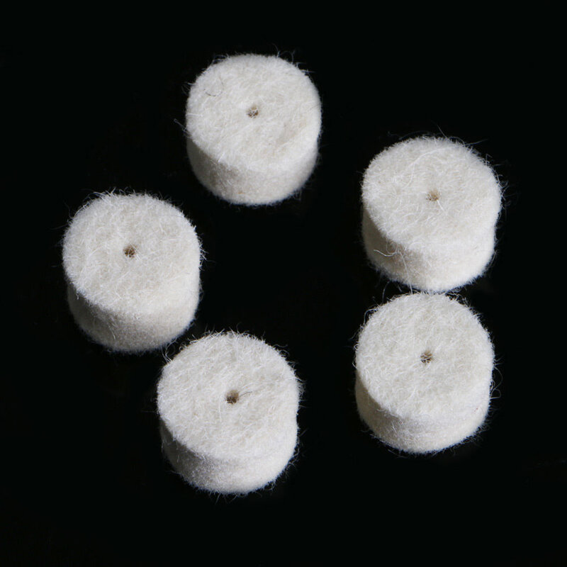 100 pz/set nuovi dischi abrasivi per lucidatura in feltro di lana da 13mm tamponi per lucidatura con 2 accessori per stinchi