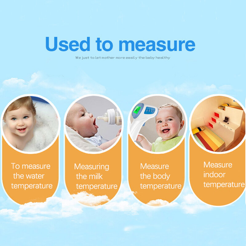 Baby Care Infrared Digital Thermometer Gun Non-Contact IR Forehead infant Ear Temperature Measurement Thermometer