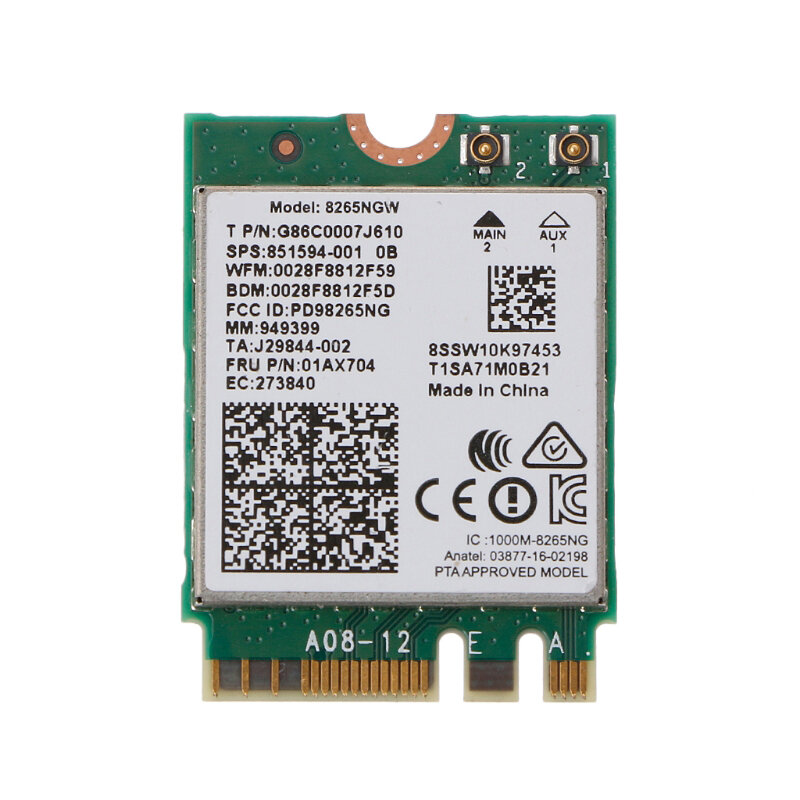 Carte Wifi double bande sans fil, pour Intel 8265 AC AC8265 8265NGW M.2 2.4/5GHz