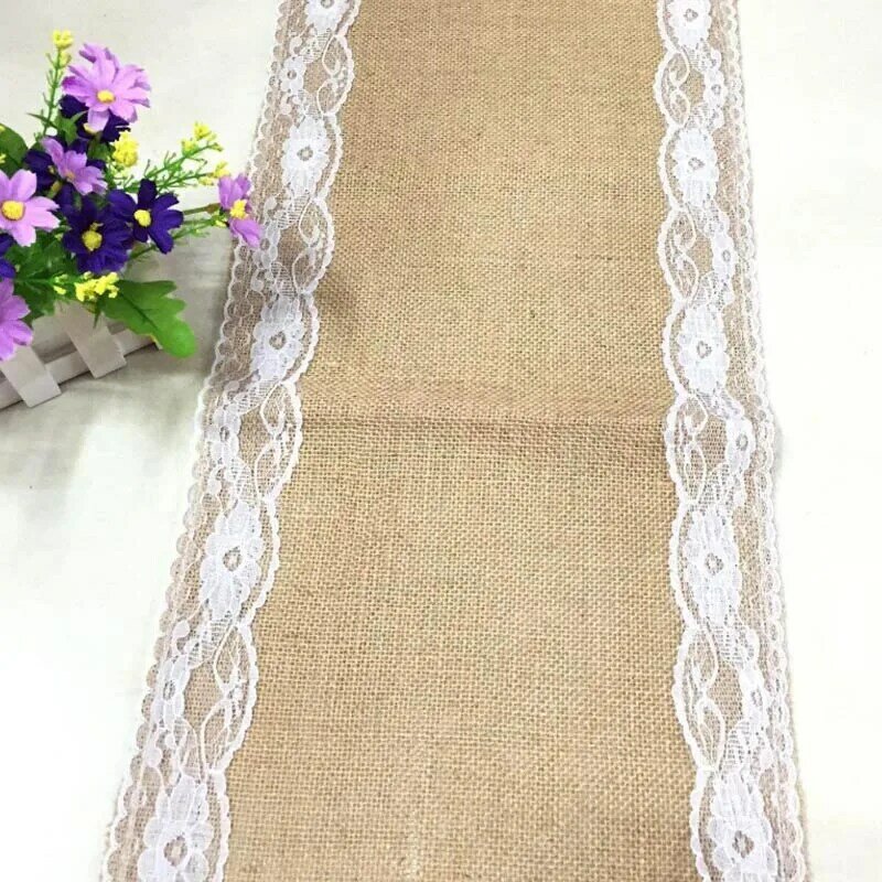 Скатерть из натурального джута и льна, винтажная скатерть для свадебной и рождественской столовой, украшение для дома