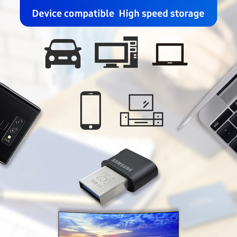 100% Original Samsung USB 3,1 Pendrive 32GB 64GB hasta 200 MB/Memoria usb flash Drive 128GB 256GB hasta 300 MB/S palo de memoria usb