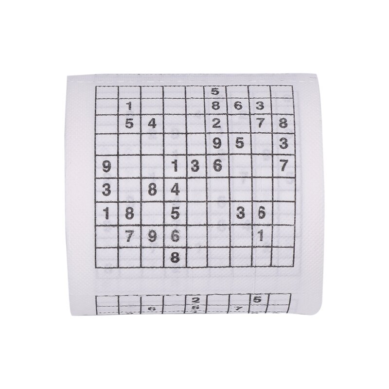 240 Sheets Durable Sudoku Su Printed Tissue Paper Toilet Rolling Paper Good Puzzle Game Wood Pulp Toilet Paper