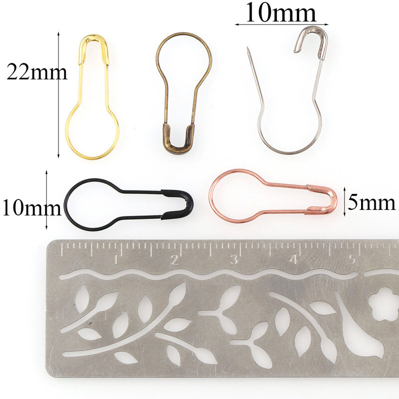 100 pçs de metal pinos cabaça cabaça forma pêra segurança clipes de metal tricô ponto marcador tag hangtag pinos prendedor artesanato diy