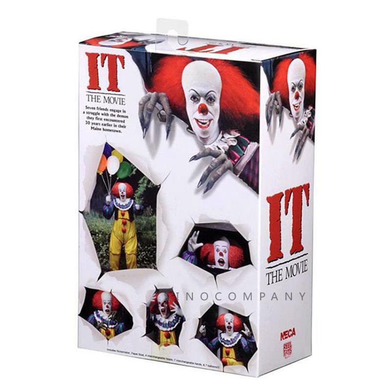 NECA IT Pennywise Joker Stephen King It Clown The Joker PVC Action Figure Toys Doll For Halloween Decoration Gift