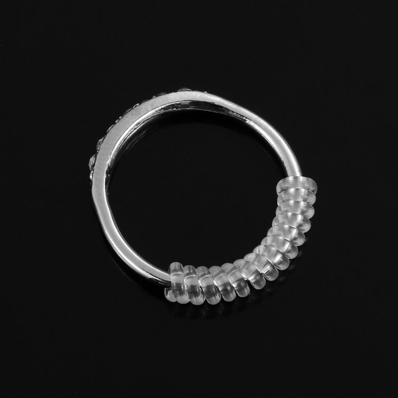 Gorący wysoki elastyczny regulator rozmiaru pierścionka przezroczysta powłoka Hard Guard napinacz reduktor niewidoczne części biżuterii zmiana rozmiaru narzędzi