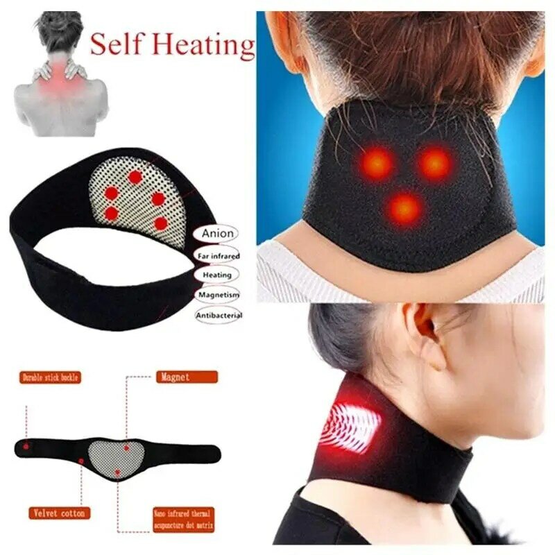 อุปกรณ์ดูแลสุขภาพคอนวด1Pcs Tourmaline Self-Heating คอเข็มขัดป้องกันความร้อนโดยธรรมชาติเข็มขัด Body Massager เครื่องมือ