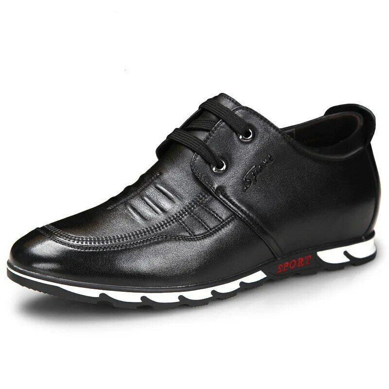 Мужская мода удобные из натуральной кожи дышащая Спортивная обувь увеличивающие рост кроссовки получить выше 5 см