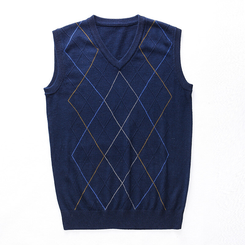 MRMT-suéter de malha com decote em v masculino, tops masculinos, coletes, de meia-idade, novinho, outono, inverno, 2022