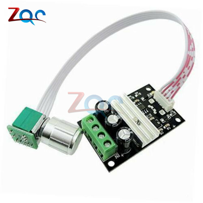 DC 6V 12V 24V 28V 80W 3A PWM Motor Speed Controller Adjustable Variable Speed Control With Extend Potentiometer On/Off Switch