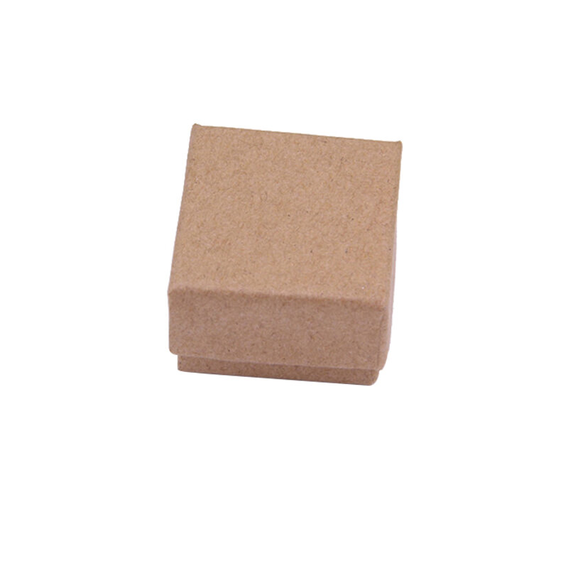 4x4x3 cm Anello Box 24 pz Kraft Orecchini/Pendente Scatole Regalo di Alta Qualità Dei Monili Organizer visualizzazione Imballaggi di Carta Spugna Nera