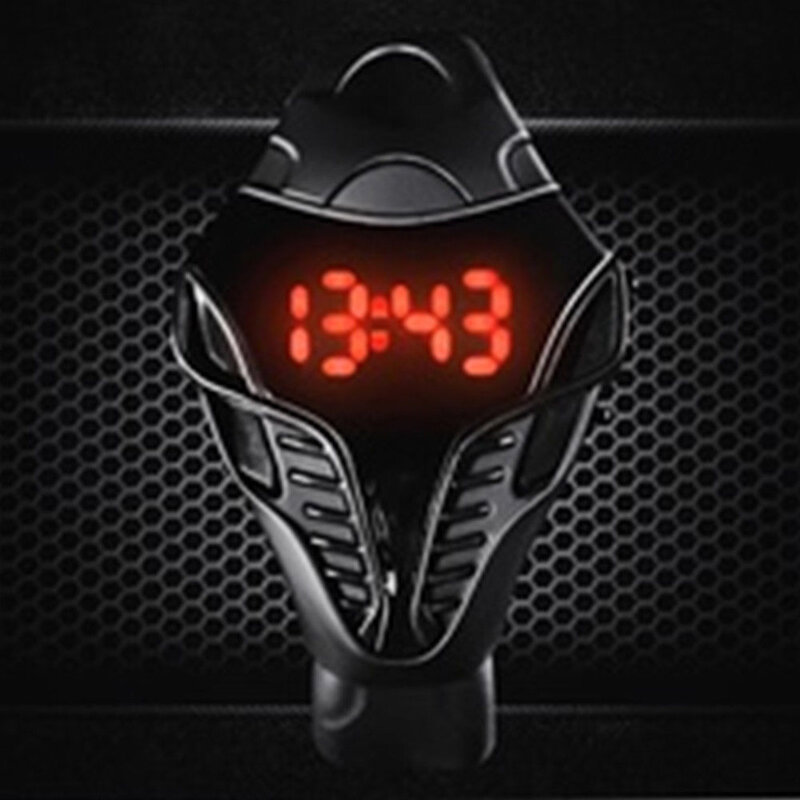 Kühle Led Kalender Elektronische Unisex Armbanduhr Valentinstag Geschenk Dreieck Zifferblatt Sport Erinnerung Digitale Uhr Silikon Mode