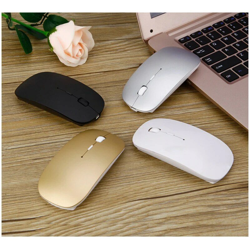 Cliry Bluetooth 4.0 + Wireless Dual Mode 2 In 1 Rechargeable Mouse 1600 DPI Ultra-thin Ergonomic Portable Optical Mice for Mac