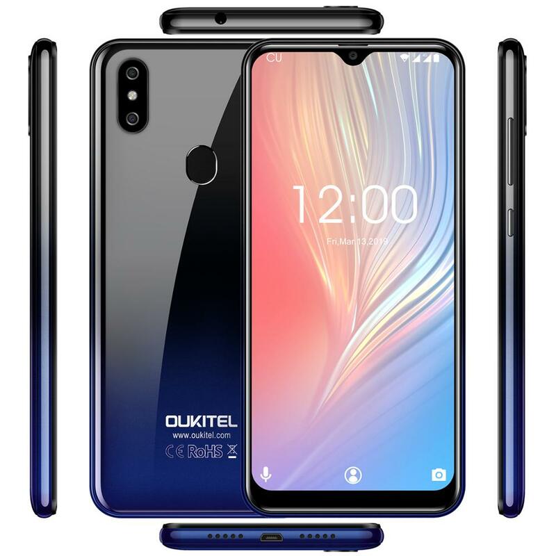 OUKITEL C15 Pro Android 9,0 Handy 3GB 32GB MT6761 Fingerprint Gesicht ID 4G LTE Smartphone 2,4 g/5G WiFi Waterdrop Bildschirm
