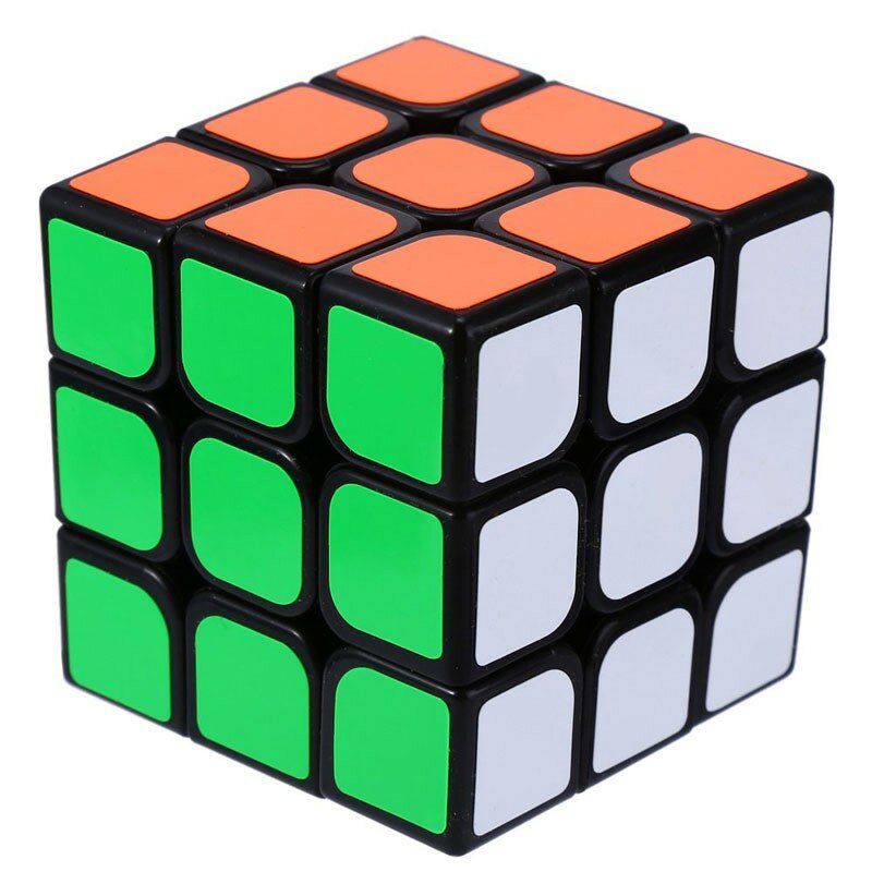 Brinquedo mágico do enigma do cubo para crianças, 3x3x3, 3 camadas, neo profissional, cores pretas e brancas