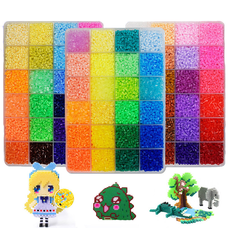 72 Kleuren 39000Pcs Perler Kit 5Mm/2.6Mm Hama Kralen 3D Puzzel Diy Kids Creatieve Handgemaakte Craft speelgoed Gift