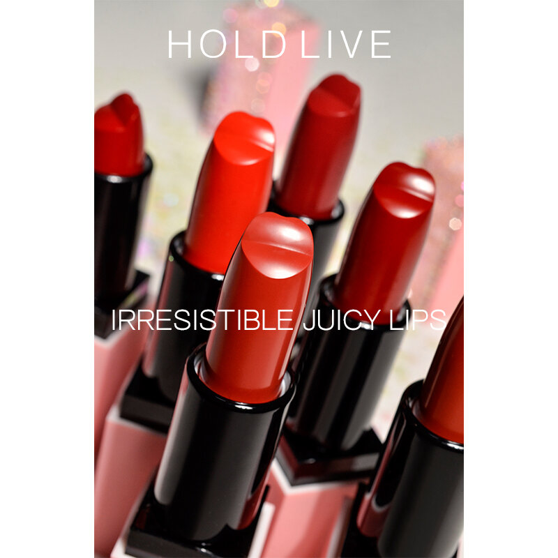 HoldLive Pink Flower Diamond Girls' Lipstick 6 colors Sexy Red Lip cream Waterproof Long-lasting