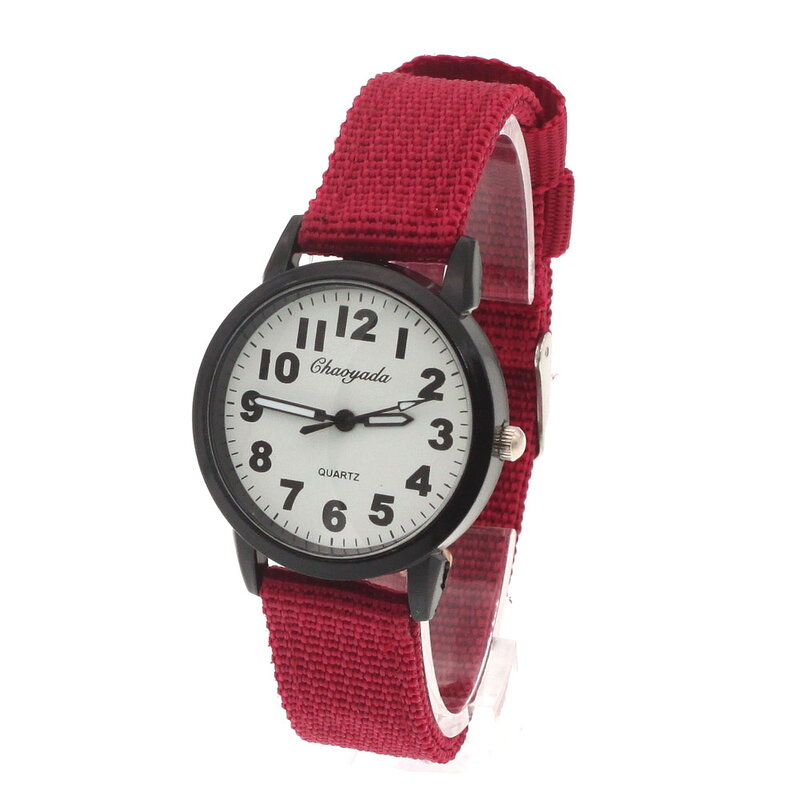 Reloj militar de tela para niños y mujeres, pulsera de cuarzo, analógico, U92