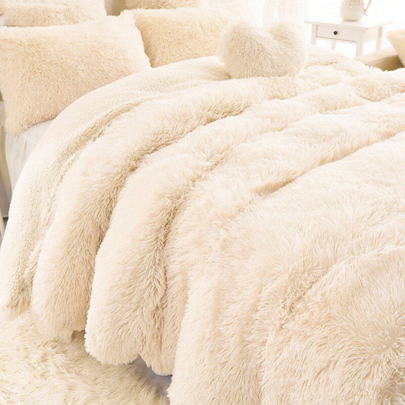 Aag capa de cama longa, cobertor, lençol, tamanho grande, quente, macio, grosso, fofo, cobertor, fronha