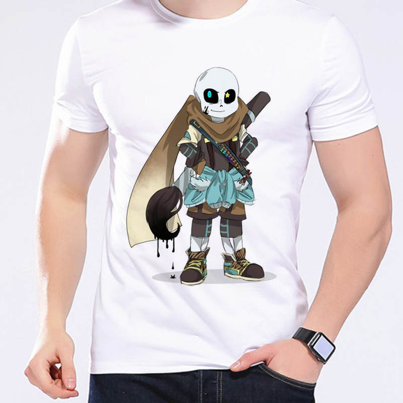 Neue Spiel Undertale Inktale Sans Und Papyrus Weiß T-shirt Skeleton Brother Zitieren Unisex Tops Fitness T-Shirts Camisetas L1-D11