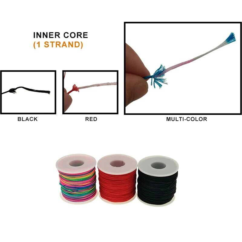 YOUGLE  1.2mm Paracord Fine Rope 1 Stand Paracord Parachute Cord tent Rope Survival kit Wholesale fishing line 328FT 100M