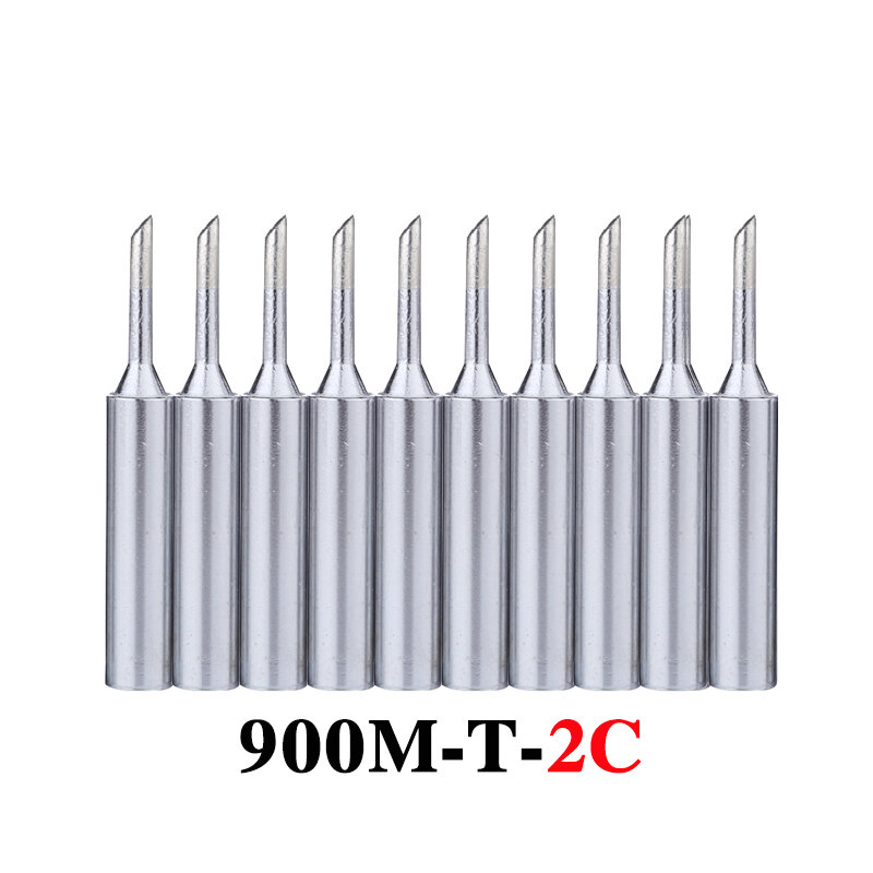 10pcs/lot Soldering Iron Tips 900M-T-2C Lead-free Metal Replacement Welding Head For 936 Soldering Station