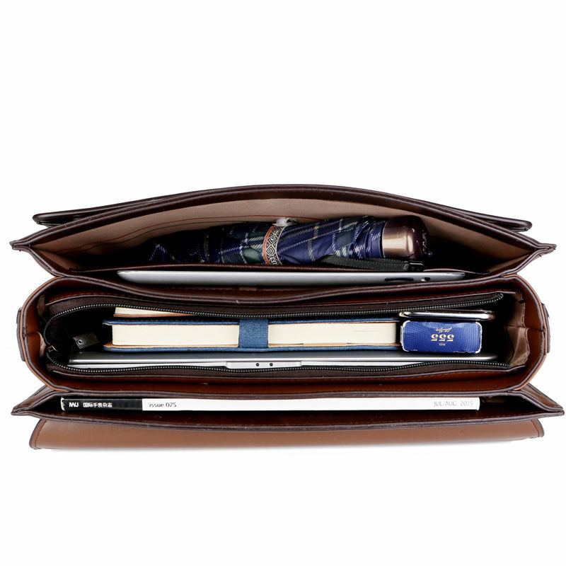 本革のメンズショルダーバッグ,仕事やノートブック用の高品質のブリーフケース