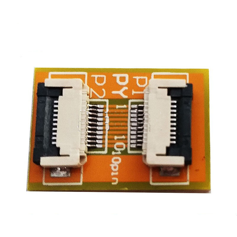 Gratis pengiriman 2 buah kabel datar fleksibel FFC FPC 10P papan ekstensi dengan konektor 0.5mm papan PCB adaptor penyolderan 10pin