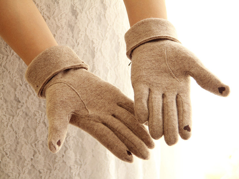 Las nuevas mujeres cálido guantes mitones cálido Fingerless guante BVH