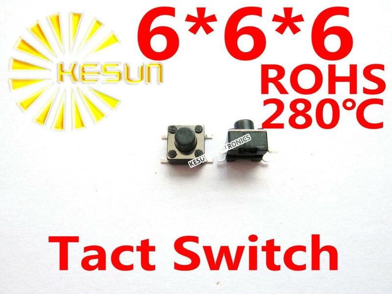 1000PCS  SMD 6X6X6MM Tactile Tact Push Button Micro Switch Momentary ROHS