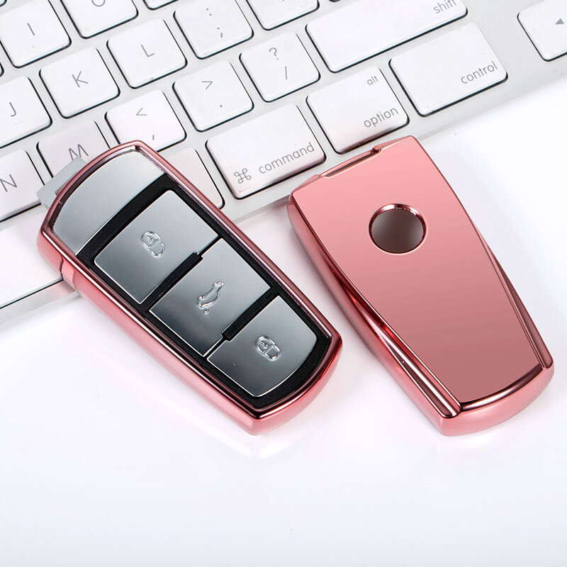 TPU Car Key Cover Case For Volkswagen VW CC Passat B6 B7 Passat 3C CC Maogotan R36B5B7L Auto Key Cover Car Styling Accessories