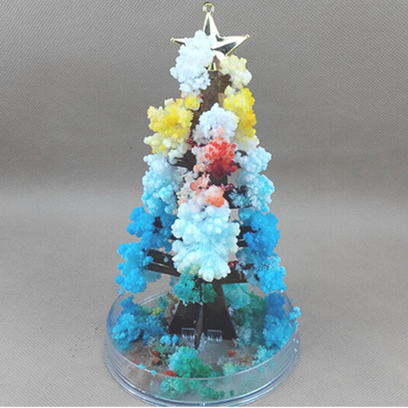 2019 170mm H cristalli mistici visivi colorati albero crescente di carta alberi di natale magici scienza educativa per bambini giocattoli per bambini novità