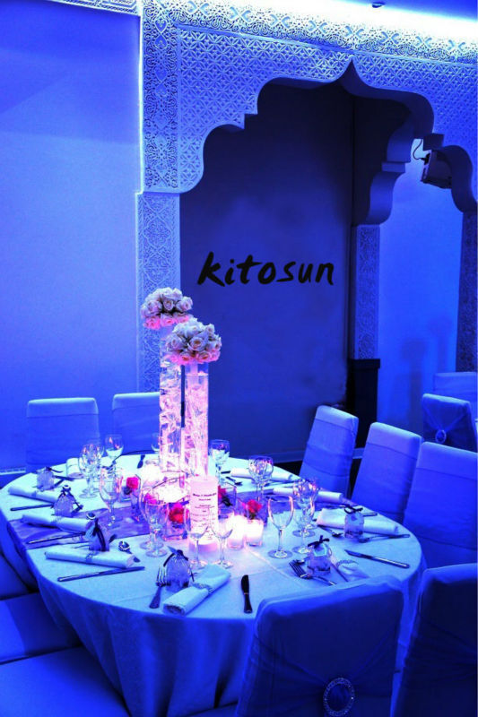 Free Shipping KITOSUN 3 AA Battery 6 inch Centerpieces Led Light Base For Party  Event Decoration