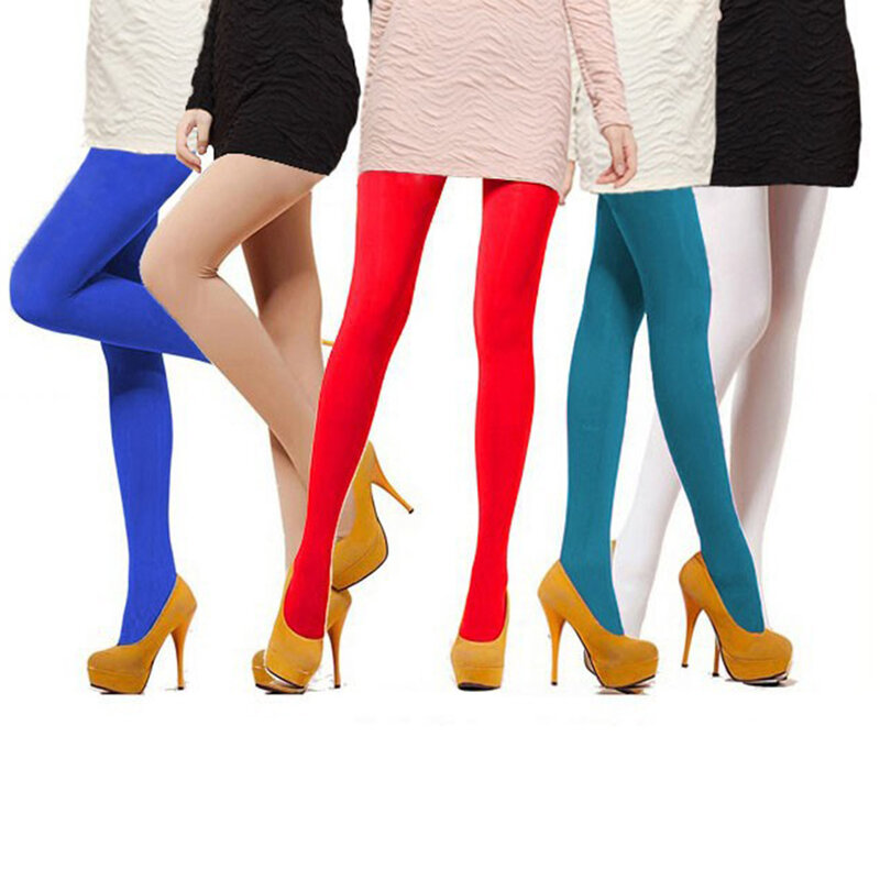 Meia-calça feminina apertada para primavera e outono, 120, denier, veludo, cor de doces, perna fina, feminina